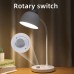 Adjustable LED Desk Lamp Rechargeable Portable Table Light with Flexible Gooseneck, Rotary Switch, Carry Hook 20.1” Study & Reading Lamp for Bedroom, Office, Dorm